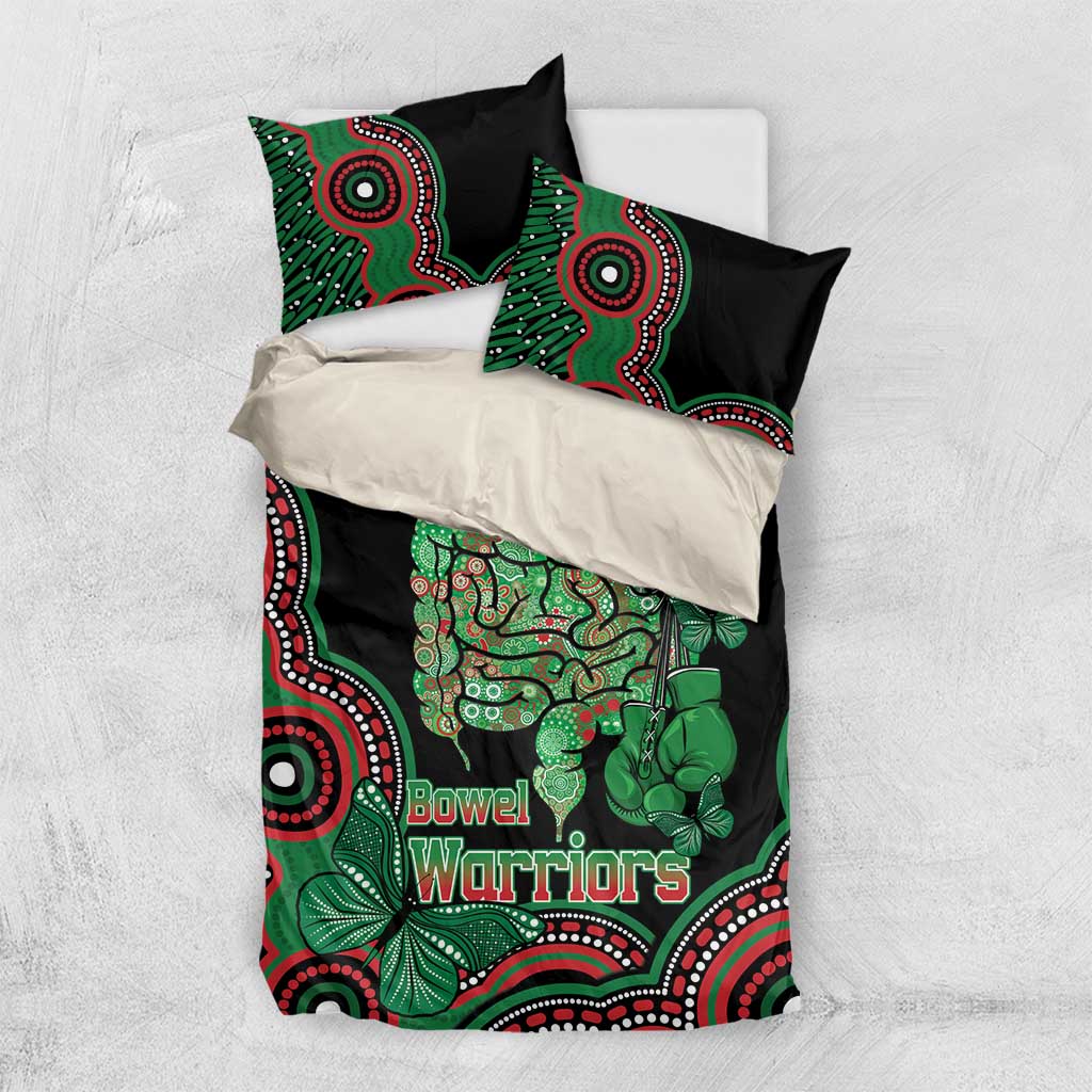 Australia Bowel Cancer Awareness Month Bedding Set Boxing Gloves Warriors Aboriginal Art