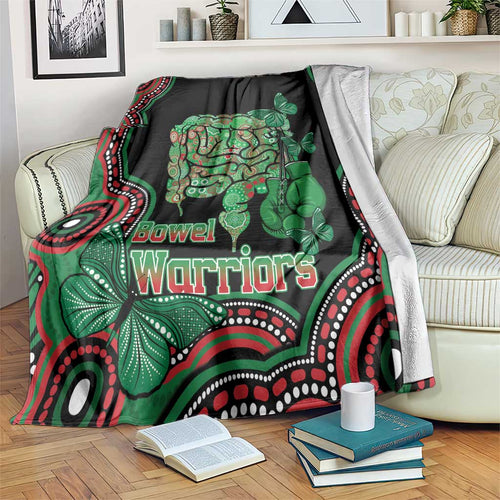 Australia Bowel Cancer Awareness Month Blanket Boxing Gloves Warriors Aboriginal Art