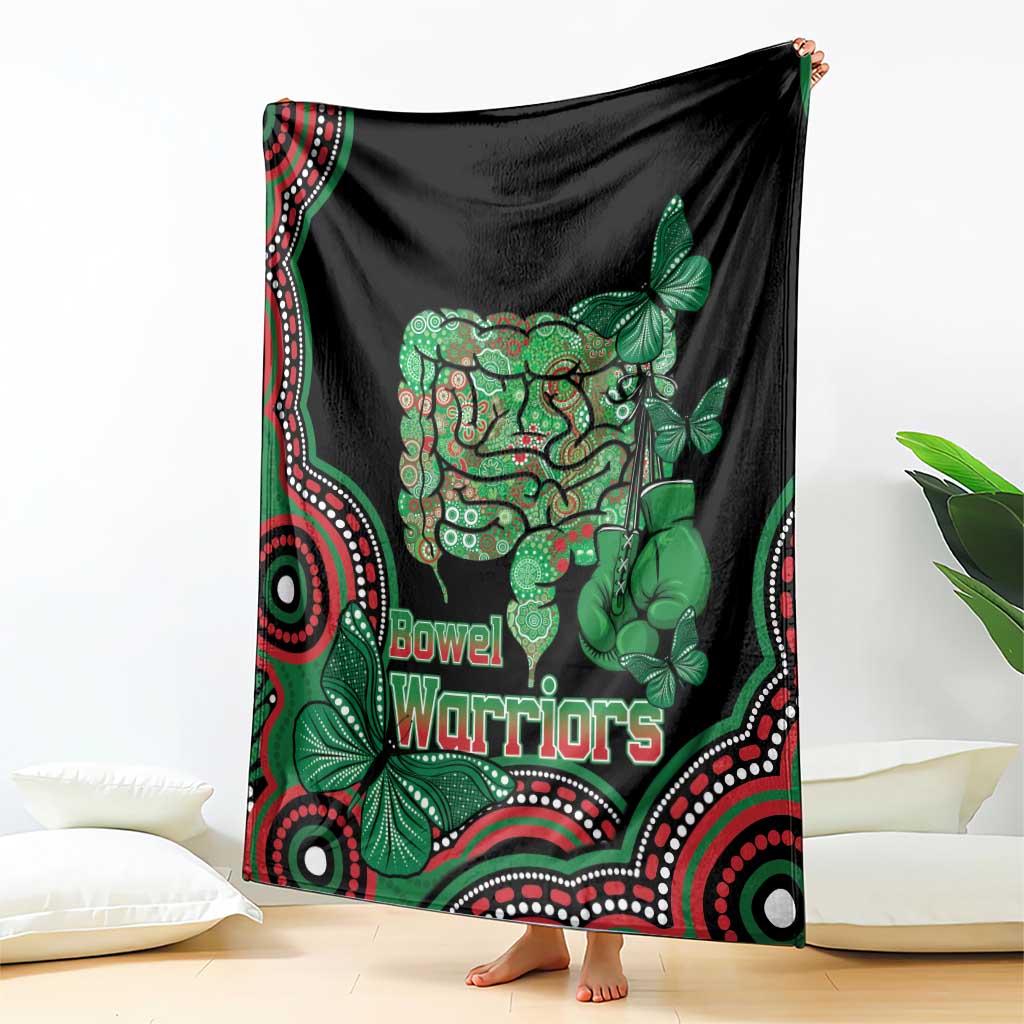 Australia Bowel Cancer Awareness Month Blanket Boxing Gloves Warriors Aboriginal Art