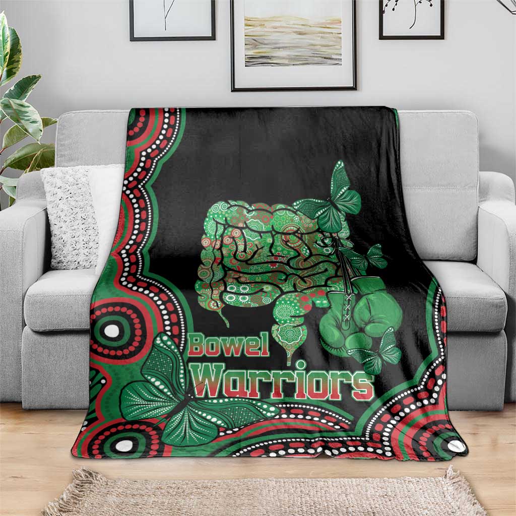 Australia Bowel Cancer Awareness Month Blanket Boxing Gloves Warriors Aboriginal Art