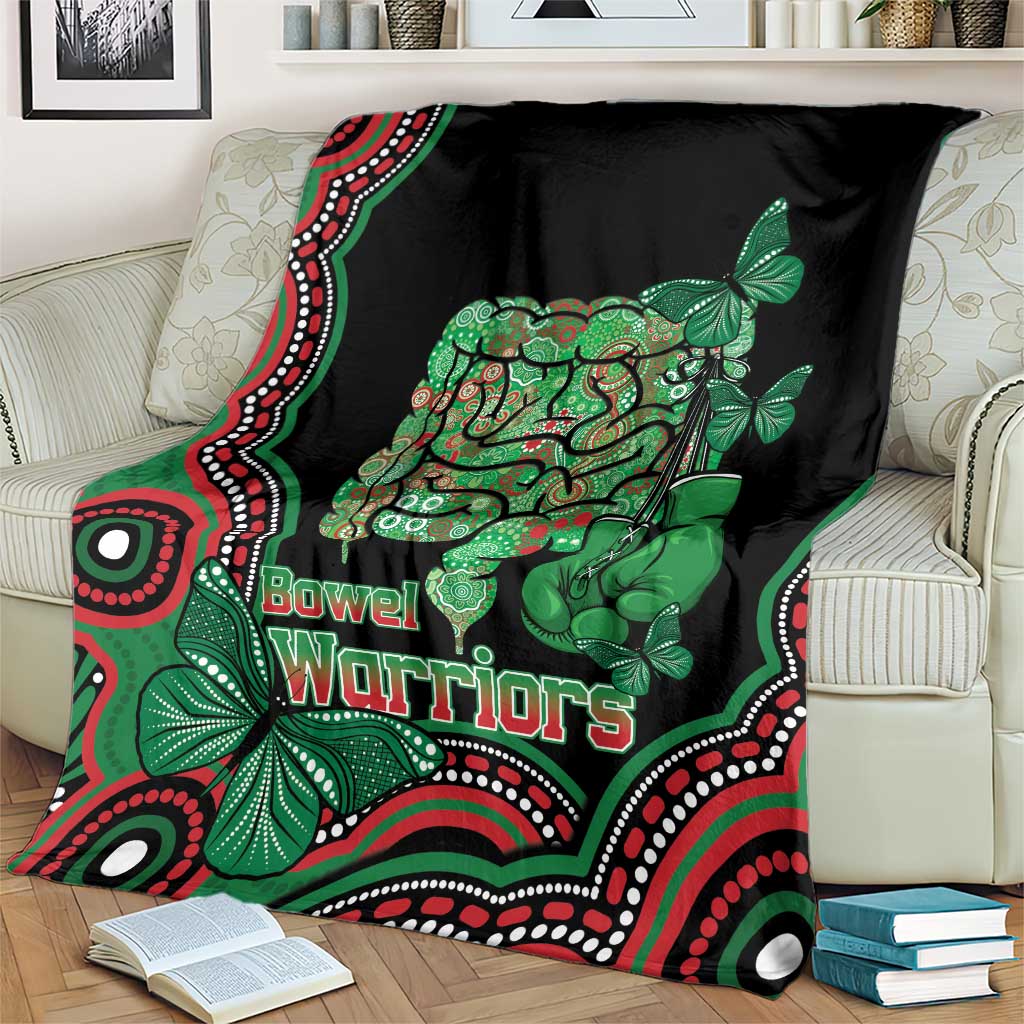 Australia Bowel Cancer Awareness Month Blanket Boxing Gloves Warriors Aboriginal Art