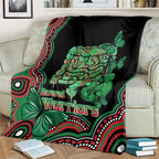 Australia Bowel Cancer Awareness Month Blanket Boxing Gloves Warriors Aboriginal Art