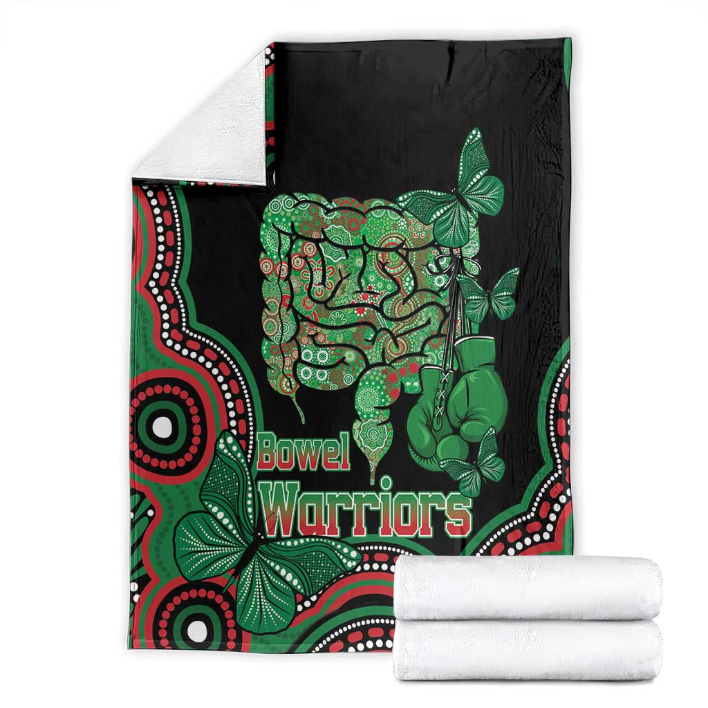 Australia Bowel Cancer Awareness Month Blanket Boxing Gloves Warriors Aboriginal Art