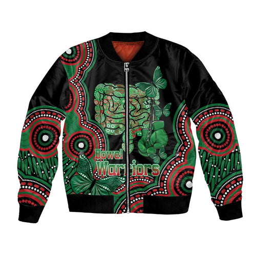 Australia Bowel Cancer Awareness Month Bomber Jacket Boxing Gloves Warriors Aboriginal Art