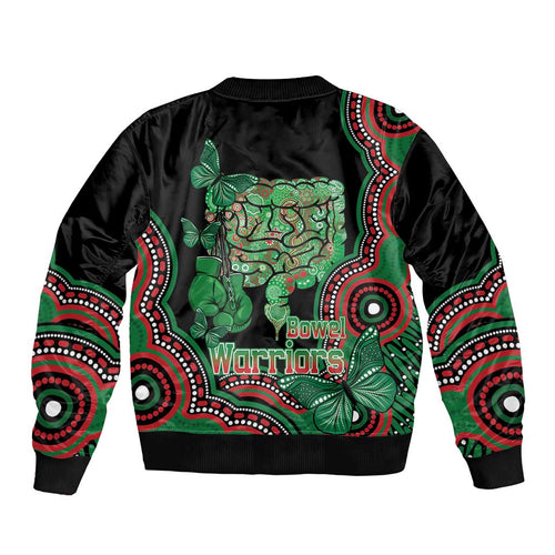 Australia Bowel Cancer Awareness Month Bomber Jacket Boxing Gloves Warriors Aboriginal Art