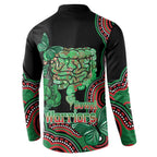 Australia Bowel Cancer Awareness Month Button Sweatshirt Boxing Gloves Warriors Aboriginal Art