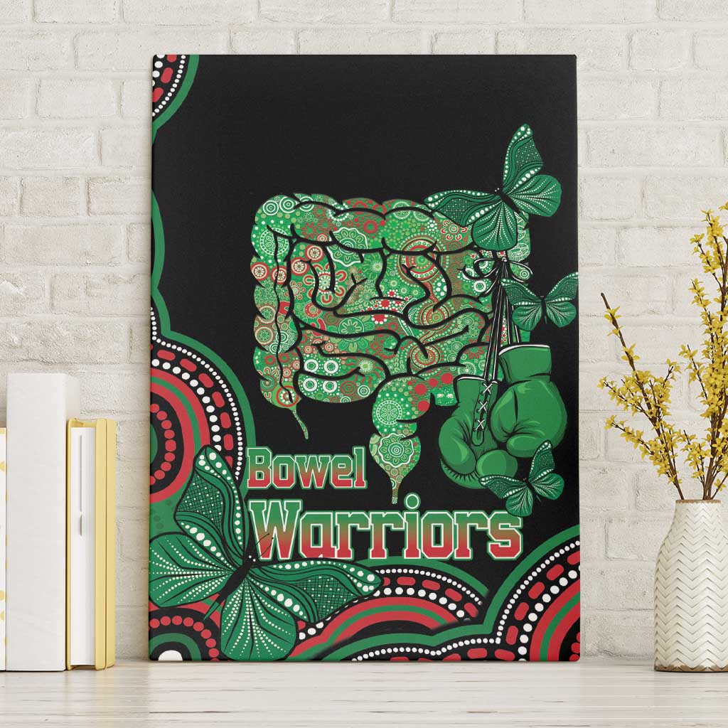 Australia Bowel Cancer Awareness Month Canvas Wall Art Boxing Gloves Warriors Aboriginal Art
