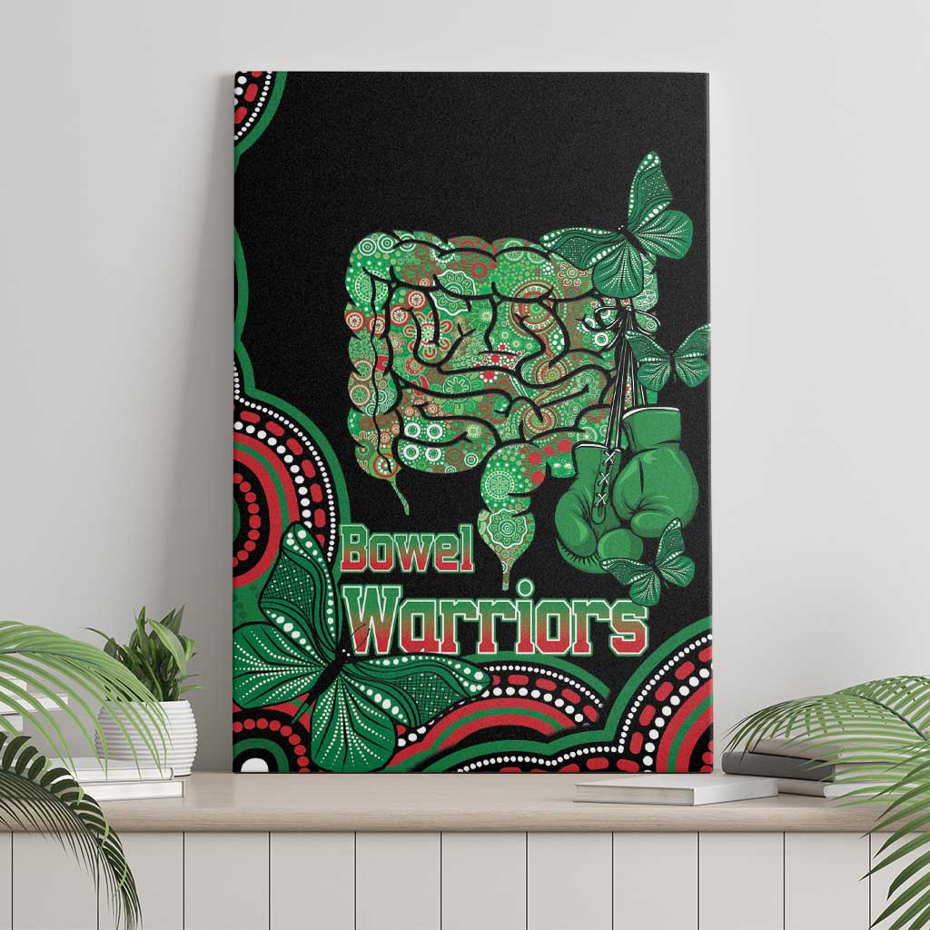 Australia Bowel Cancer Awareness Month Canvas Wall Art Boxing Gloves Warriors Aboriginal Art