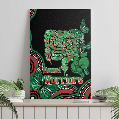 Australia Bowel Cancer Awareness Month Canvas Wall Art Boxing Gloves Warriors Aboriginal Art