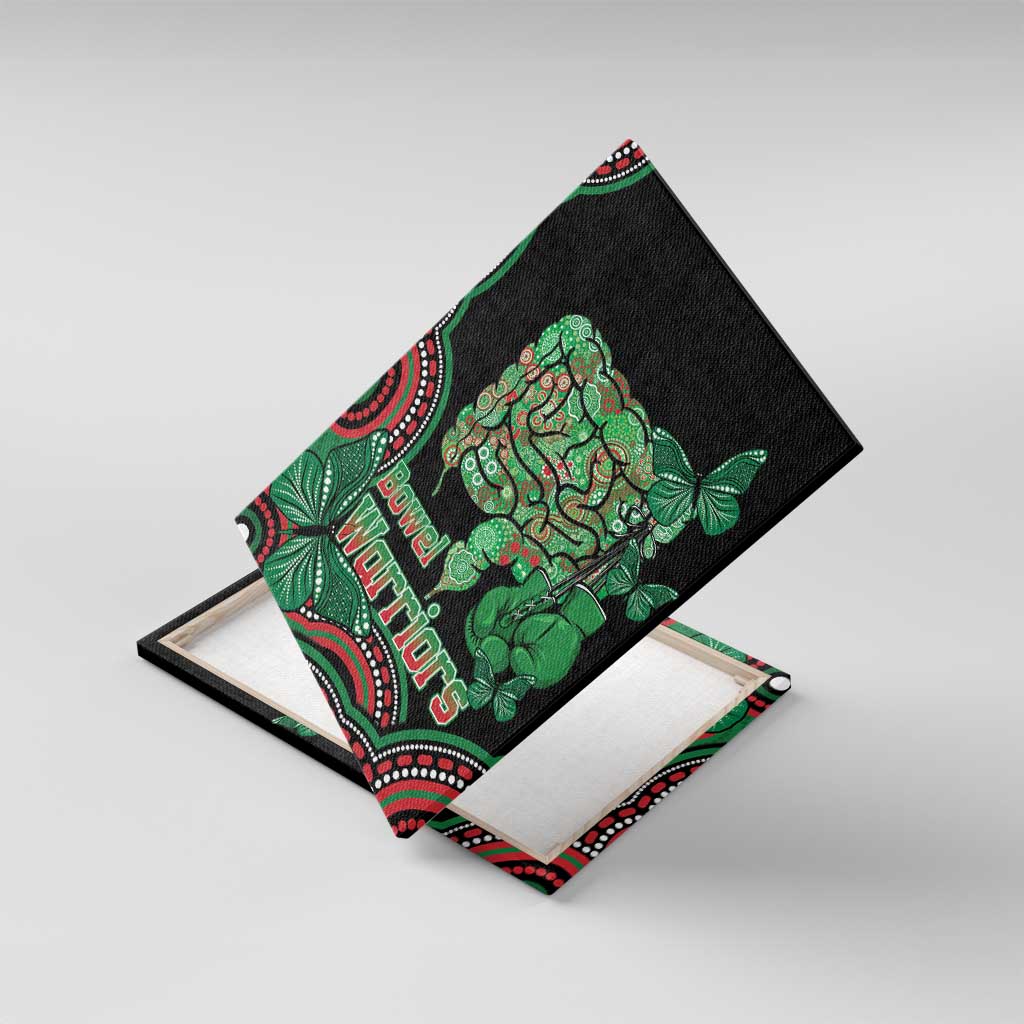 Australia Bowel Cancer Awareness Month Canvas Wall Art Boxing Gloves Warriors Aboriginal Art