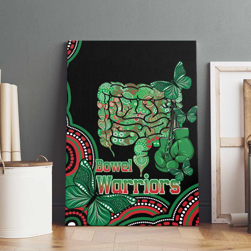 Australia Bowel Cancer Awareness Month Canvas Wall Art Boxing Gloves Warriors Aboriginal Art