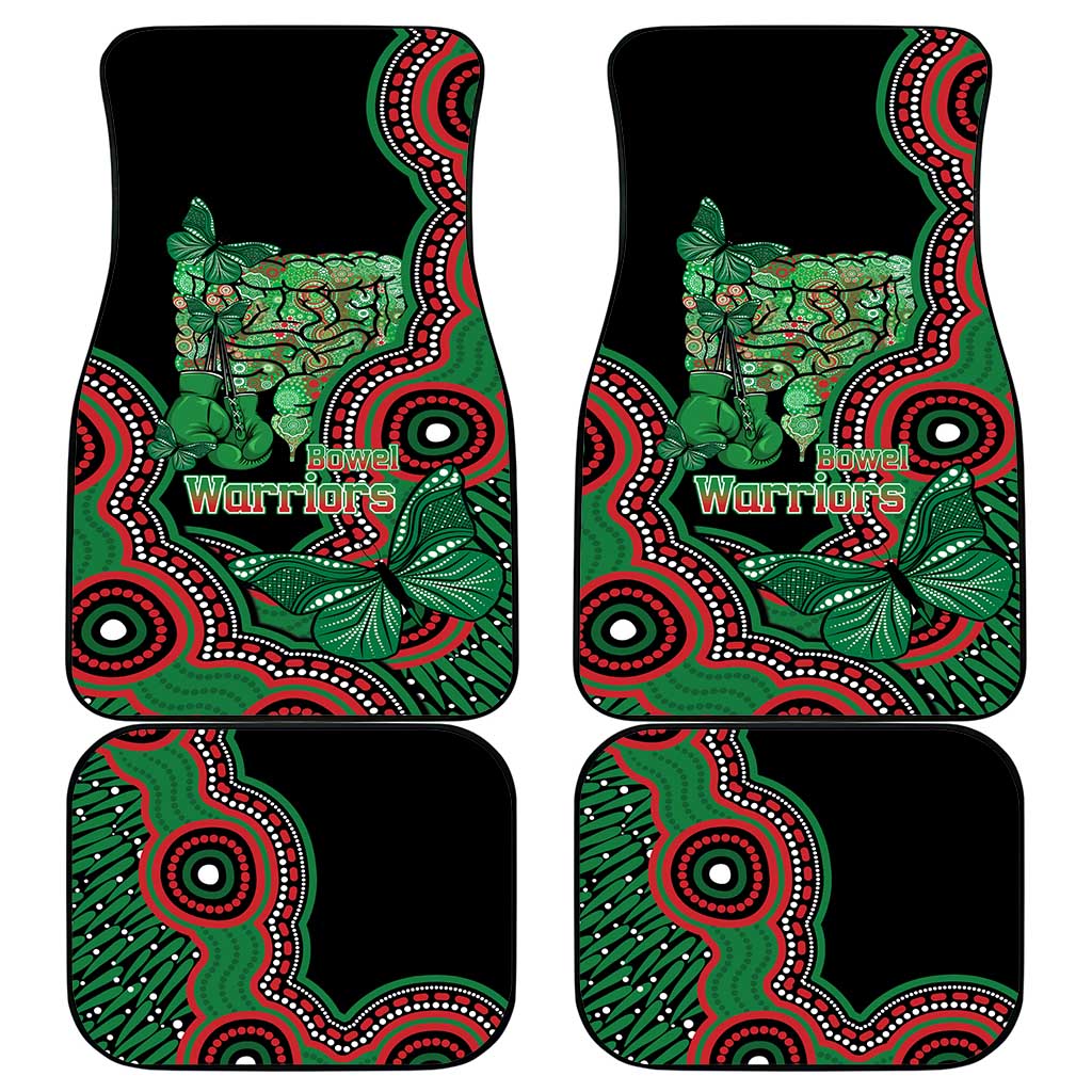 Australia Bowel Cancer Awareness Month Car Mats Boxing Gloves Warriors Aboriginal Art