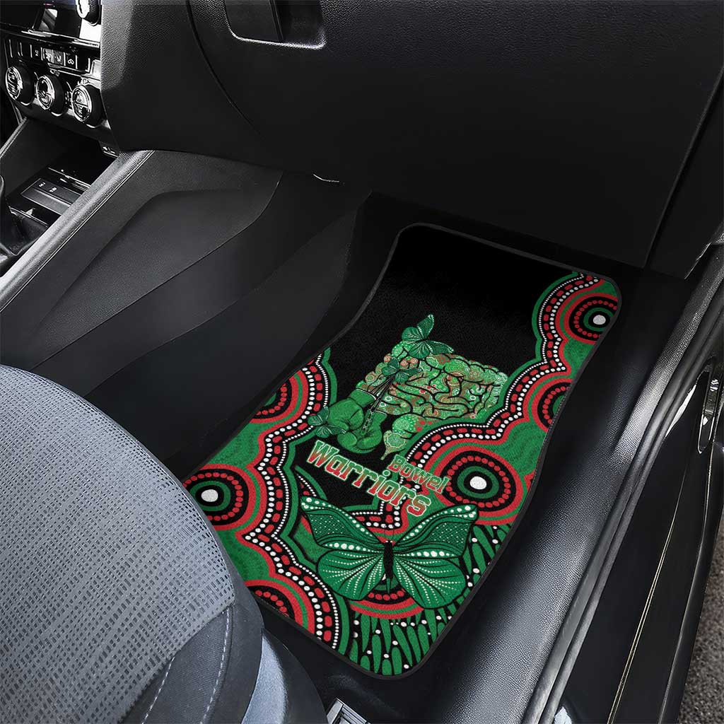 Australia Bowel Cancer Awareness Month Car Mats Boxing Gloves Warriors Aboriginal Art