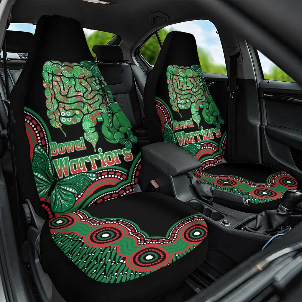 Australia Bowel Cancer Awareness Month Car Seat Cover Boxing Gloves Warriors Aboriginal Art