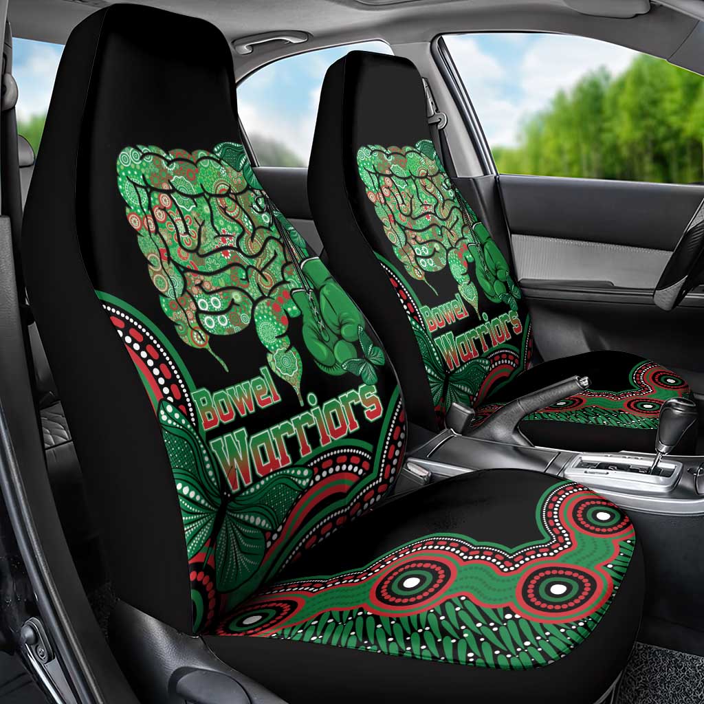 Australia Bowel Cancer Awareness Month Car Seat Cover Boxing Gloves Warriors Aboriginal Art