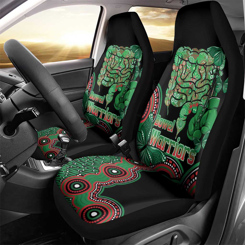 Australia Bowel Cancer Awareness Month Car Seat Cover Boxing Gloves Warriors Aboriginal Art