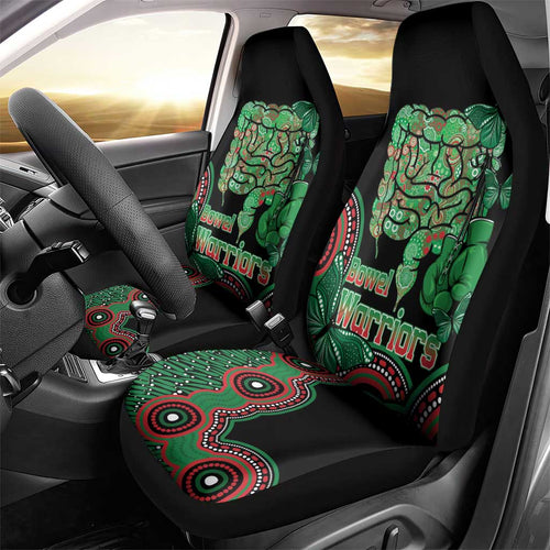 Australia Bowel Cancer Awareness Month Car Seat Cover Boxing Gloves Warriors Aboriginal Art