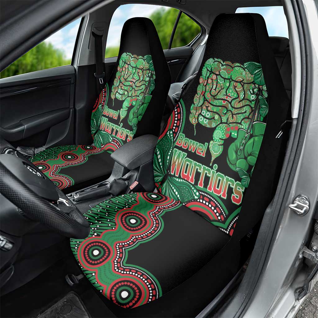 Australia Bowel Cancer Awareness Month Car Seat Cover Boxing Gloves Warriors Aboriginal Art