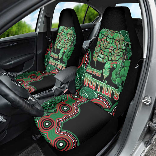 Australia Bowel Cancer Awareness Month Car Seat Cover Boxing Gloves Warriors Aboriginal Art
