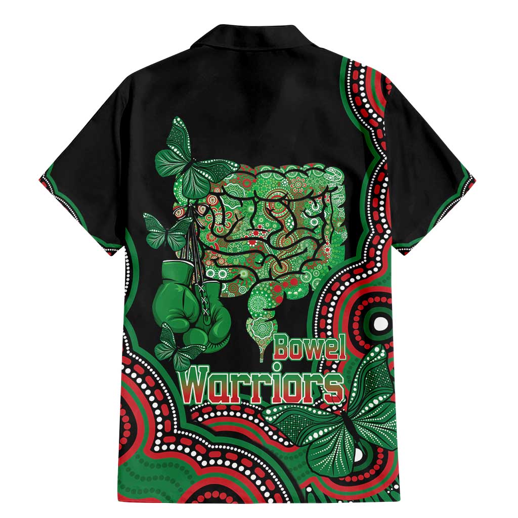 Australia Bowel Cancer Awareness Month Family Matching Mermaid Dress and Hawaiian Shirt Boxing Gloves Warriors Aboriginal Art