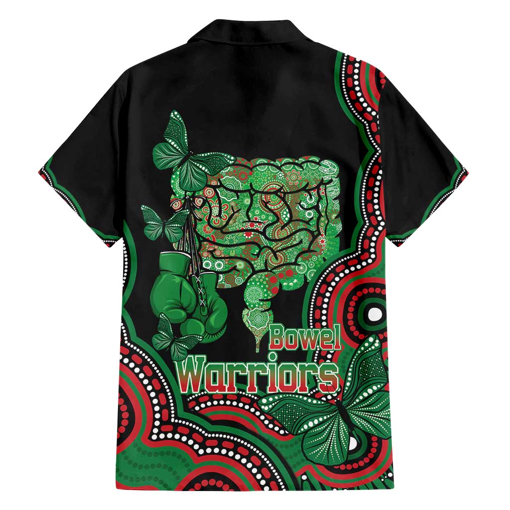 Australia Bowel Cancer Awareness Month Family Matching Summer Maxi Dress and Hawaiian Shirt Boxing Gloves Warriors Aboriginal Art