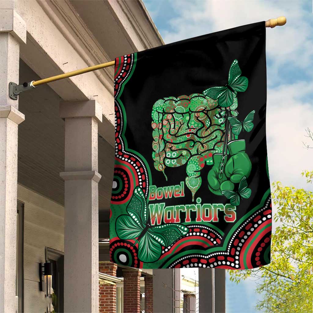 Australia Bowel Cancer Awareness Month Garden Flag Boxing Gloves Warriors Aboriginal Art