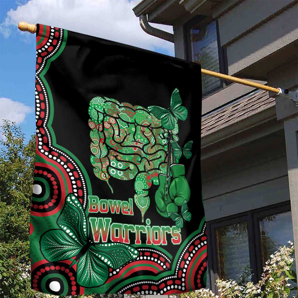 Australia Bowel Cancer Awareness Month Garden Flag Boxing Gloves Warriors Aboriginal Art