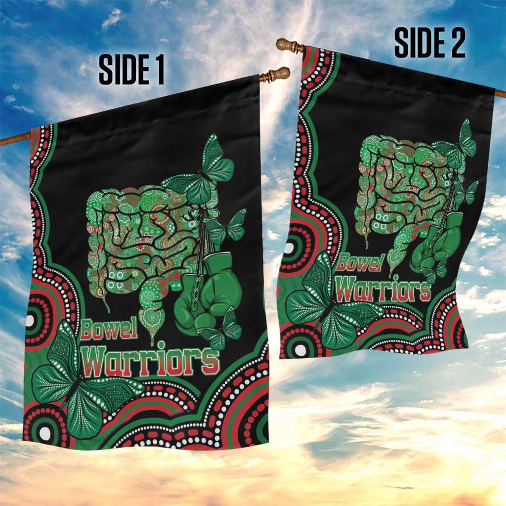 Australia Bowel Cancer Awareness Month Garden Flag Boxing Gloves Warriors Aboriginal Art