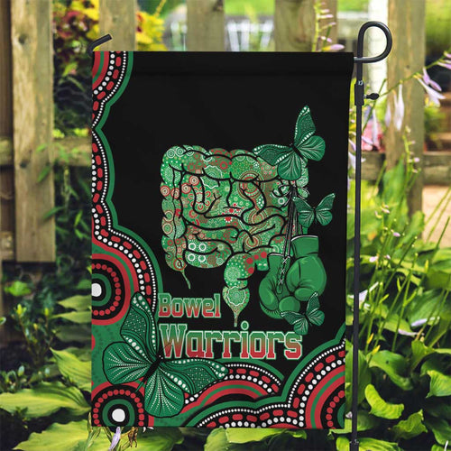Australia Bowel Cancer Awareness Month Garden Flag Boxing Gloves Warriors Aboriginal Art