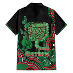 Australia Bowel Cancer Awareness Month Hawaiian Shirt Boxing Gloves Warriors Aboriginal Art