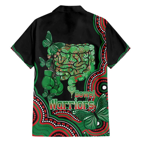 Australia Bowel Cancer Awareness Month Hawaiian Shirt Boxing Gloves Warriors Aboriginal Art