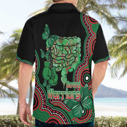 Australia Bowel Cancer Awareness Month Hawaiian Shirt Boxing Gloves Warriors Aboriginal Art