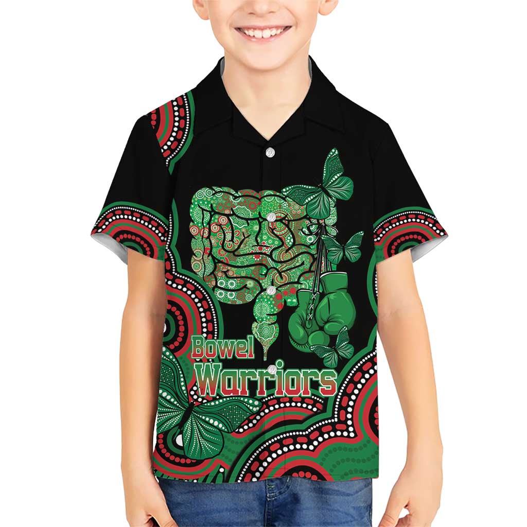 Australia Bowel Cancer Awareness Month Hawaiian Shirt Boxing Gloves Warriors Aboriginal Art