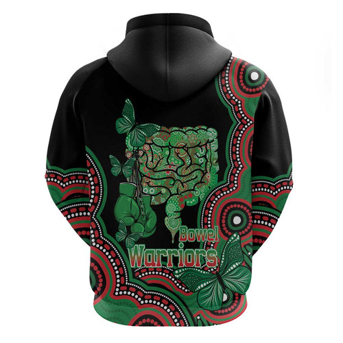 Australia Bowel Cancer Awareness Month Hoodie Boxing Gloves Warriors Aboriginal Art