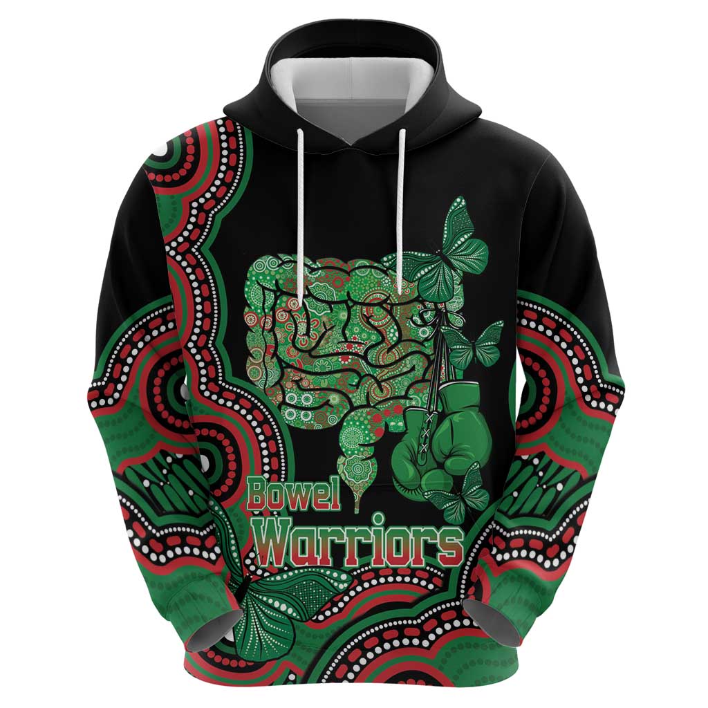 Australia Bowel Cancer Awareness Month Hoodie Boxing Gloves Warriors Aboriginal Art