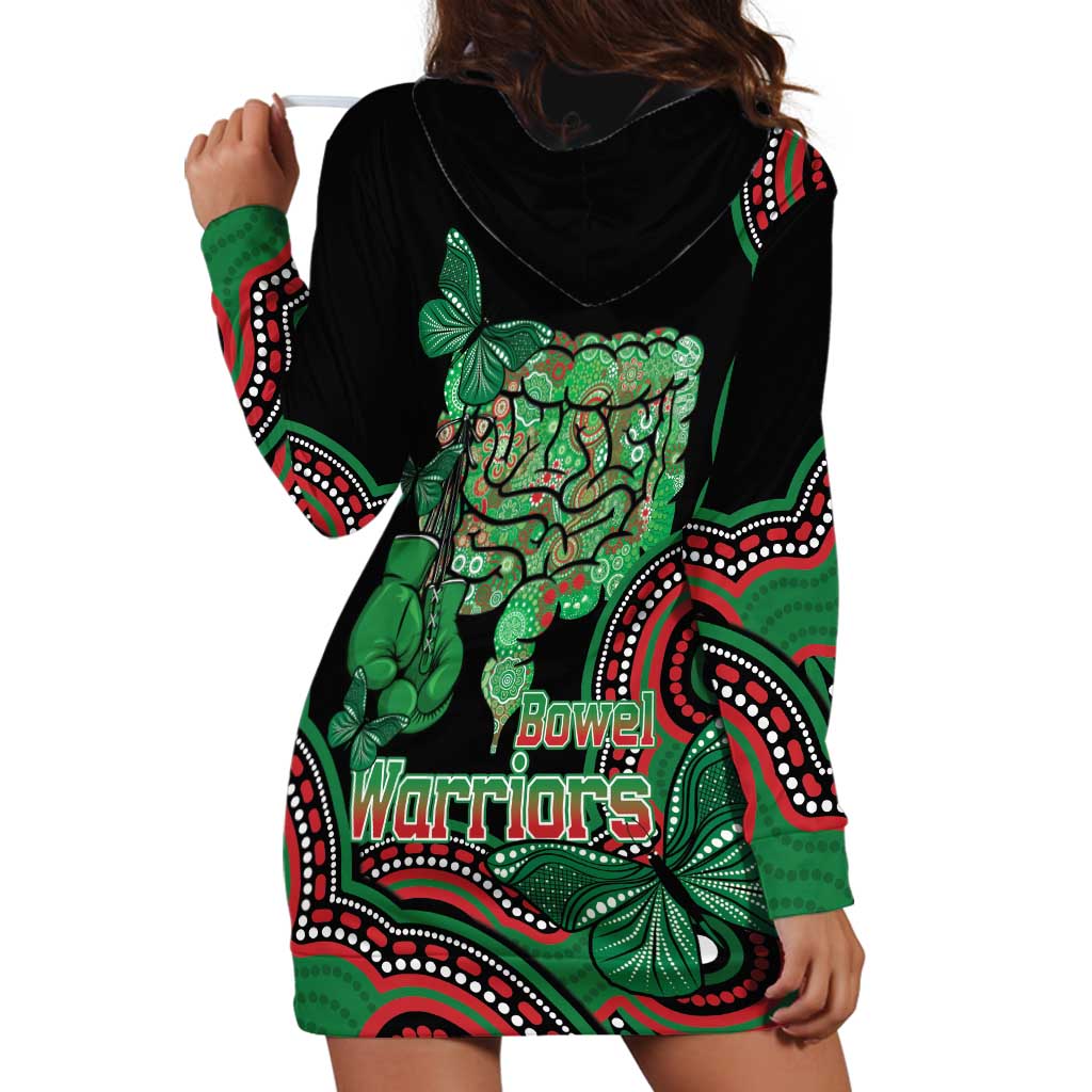 Australia Bowel Cancer Awareness Month Hoodie Dress Boxing Gloves Warriors Aboriginal Art