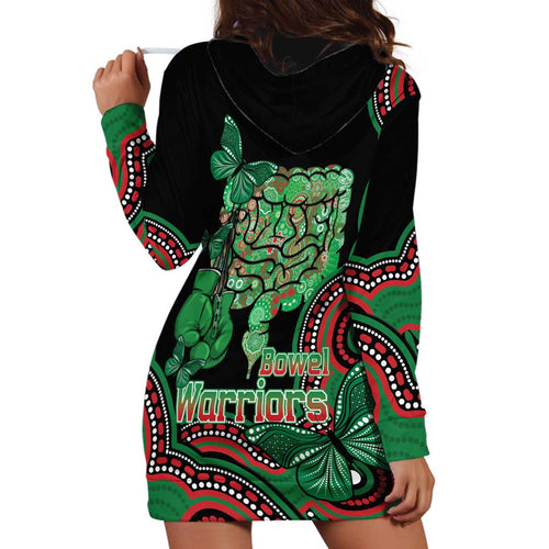 Australia Bowel Cancer Awareness Month Hoodie Dress Boxing Gloves Warriors Aboriginal Art