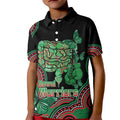 Australia Bowel Cancer Awareness Month Kid Polo Shirt Boxing Gloves Warriors Aboriginal Art