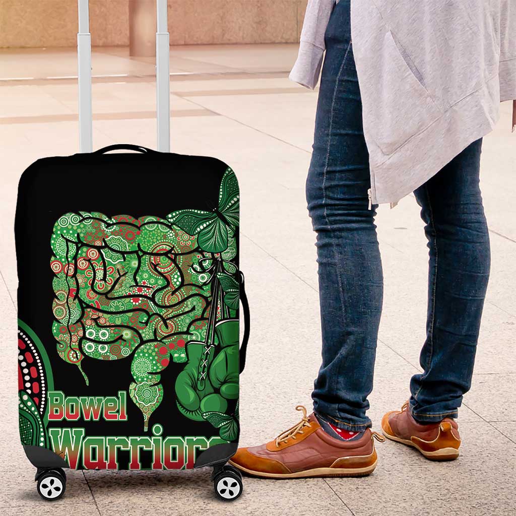 Australia Bowel Cancer Awareness Month Luggage Cover Boxing Gloves Warriors Aboriginal Art