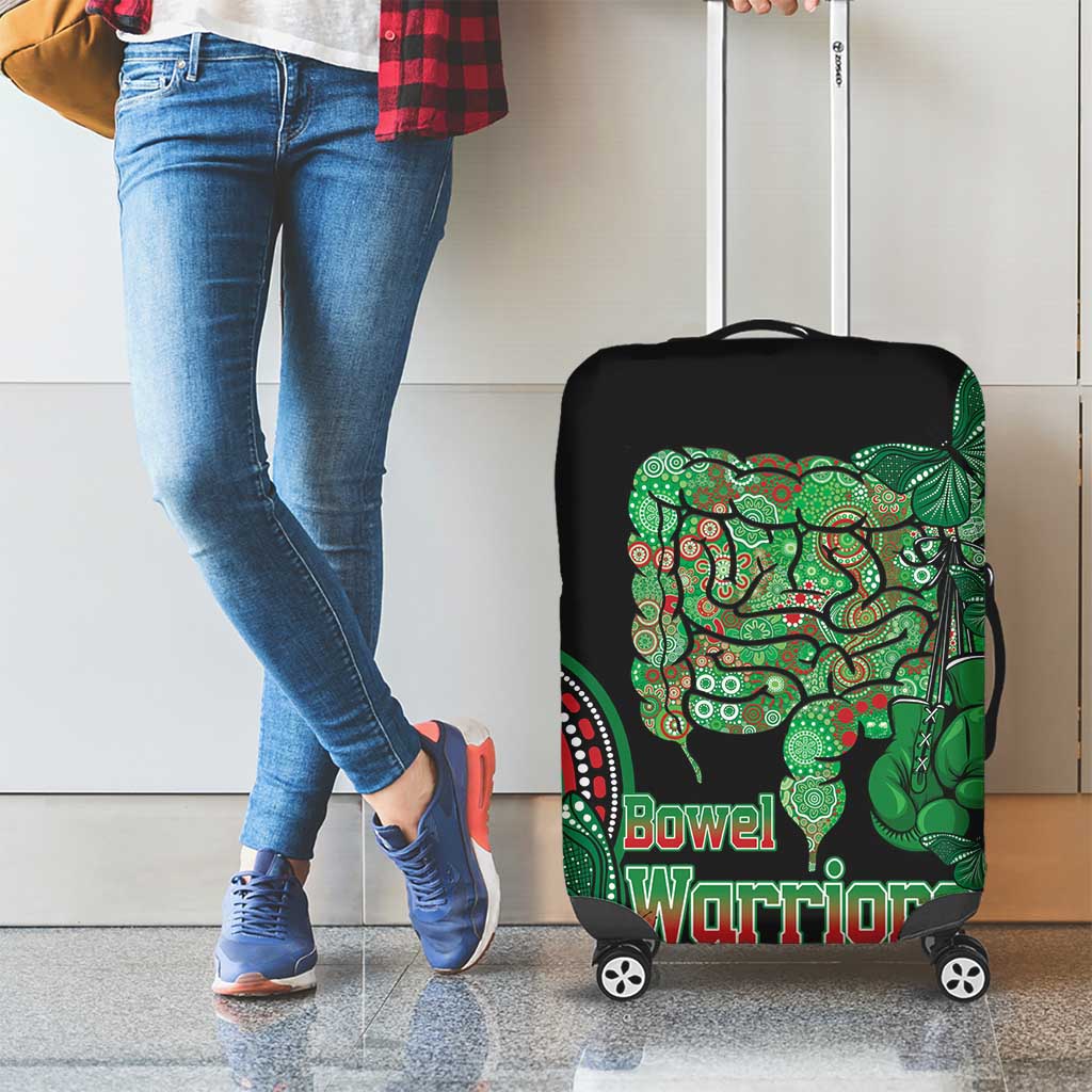 Australia Bowel Cancer Awareness Month Luggage Cover Boxing Gloves Warriors Aboriginal Art
