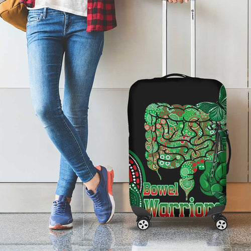 Australia Bowel Cancer Awareness Month Luggage Cover Boxing Gloves Warriors Aboriginal Art