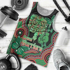 Australia Bowel Cancer Awareness Month Men Tank Top Boxing Gloves Warriors Aboriginal Art