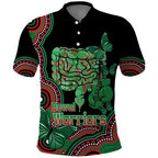 Australia Bowel Cancer Awareness Month Polo Shirt Boxing Gloves Warriors Aboriginal Art