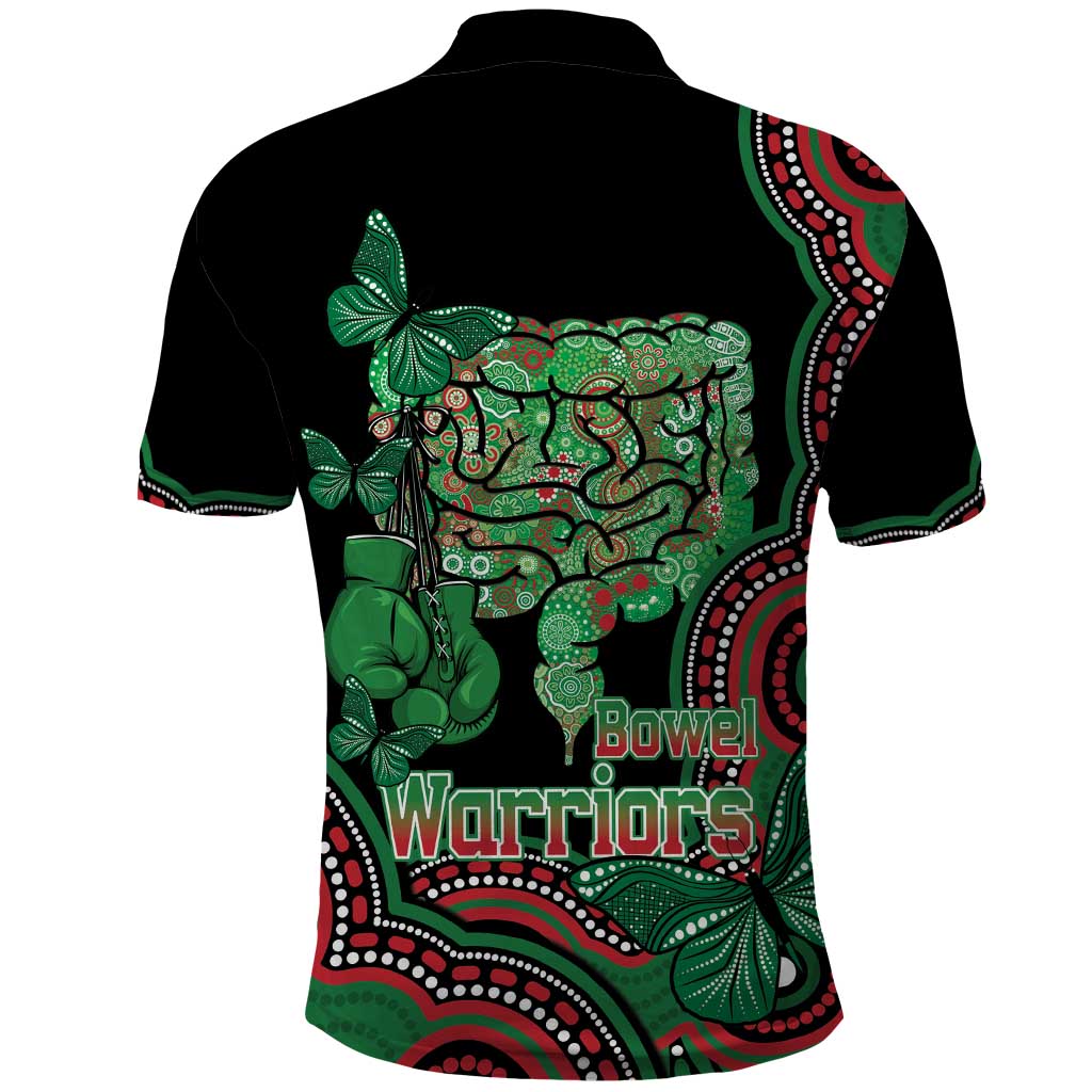Australia Bowel Cancer Awareness Month Polo Shirt Boxing Gloves Warriors Aboriginal Art