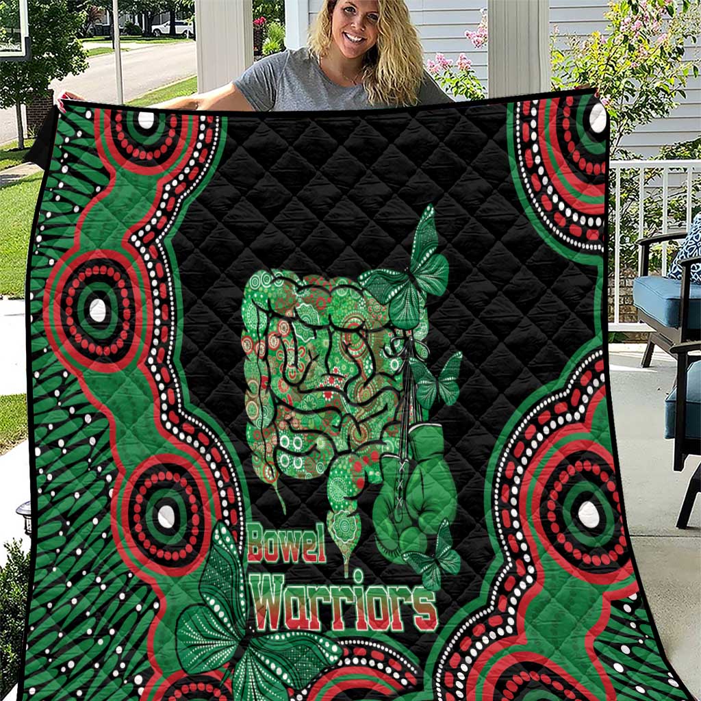 Australia Bowel Cancer Awareness Month Quilt Boxing Gloves Warriors Aboriginal Art