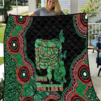 Australia Bowel Cancer Awareness Month Quilt Boxing Gloves Warriors Aboriginal Art