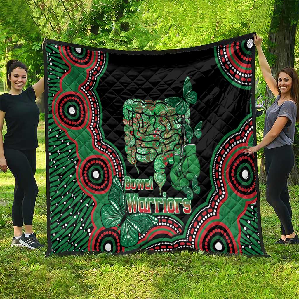Australia Bowel Cancer Awareness Month Quilt Boxing Gloves Warriors Aboriginal Art