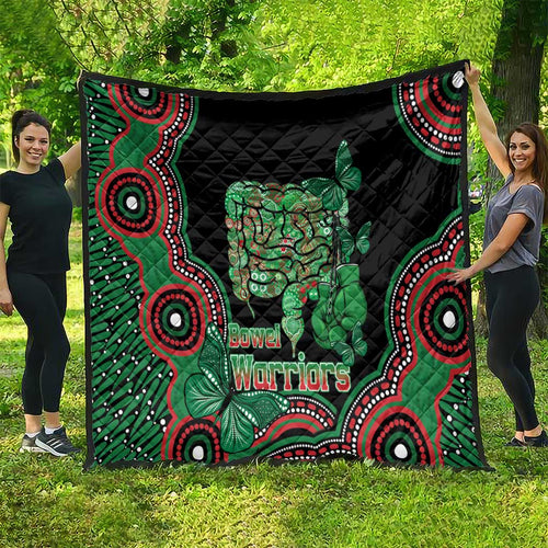 Australia Bowel Cancer Awareness Month Quilt Boxing Gloves Warriors Aboriginal Art