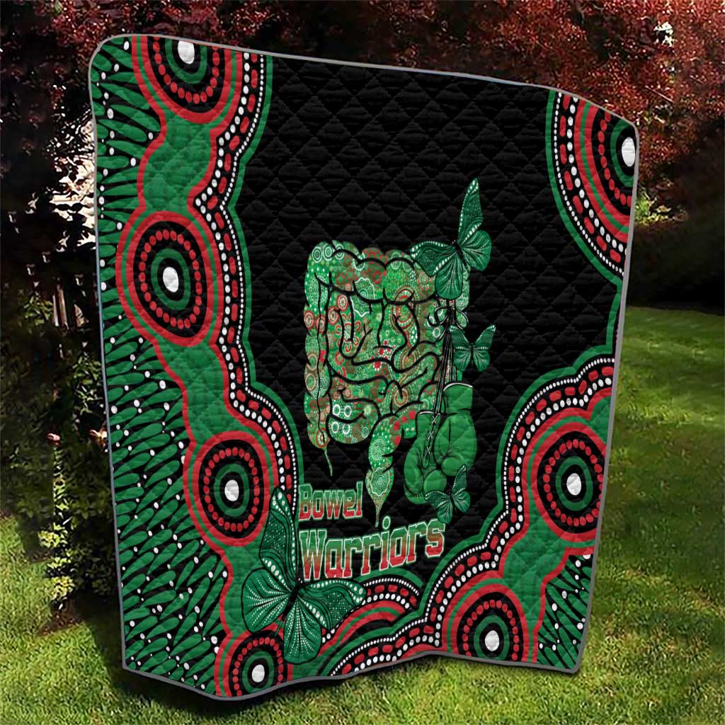 Australia Bowel Cancer Awareness Month Quilt Boxing Gloves Warriors Aboriginal Art