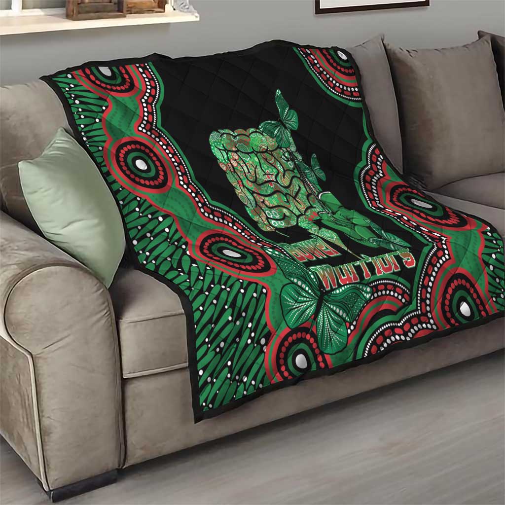Australia Bowel Cancer Awareness Month Quilt Boxing Gloves Warriors Aboriginal Art